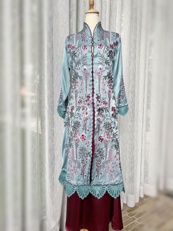 Aqua Merlot Sultanah Kebaya - Image 3