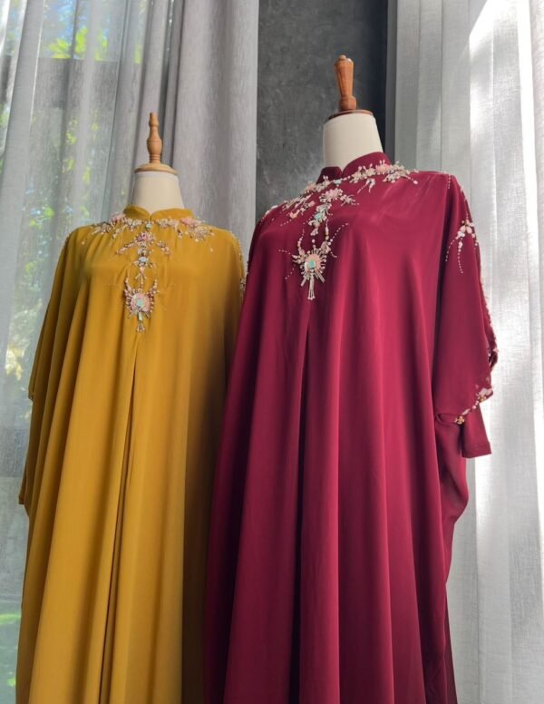 Plum Red Abaya - Image 3