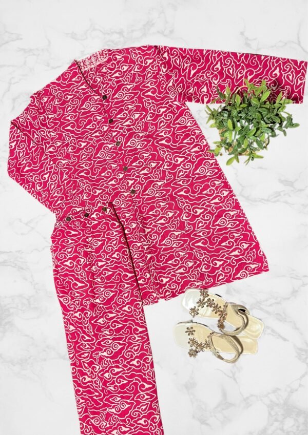 Adult Cotton Kebaya (Magenta Pink) - Image 5