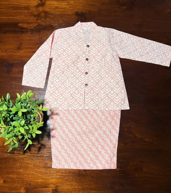 Kids Cotton Kebaya (Pink)