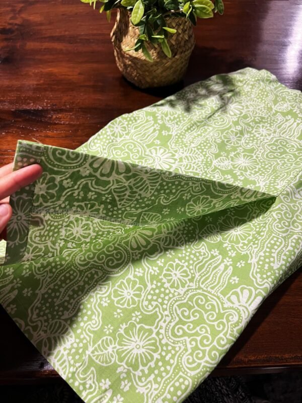 Kids Cotton Kebaya (Green) - Image 5