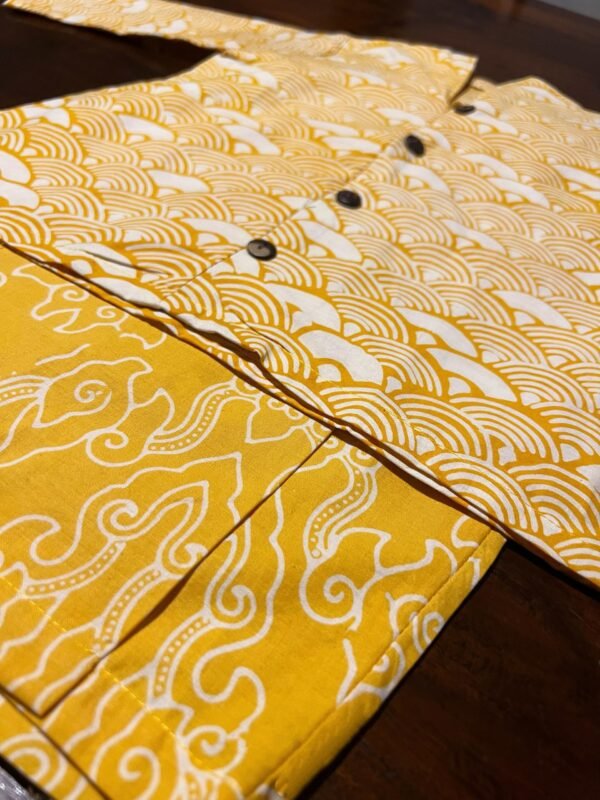 Kids Cotton Kebaya (Yellow) - Image 7