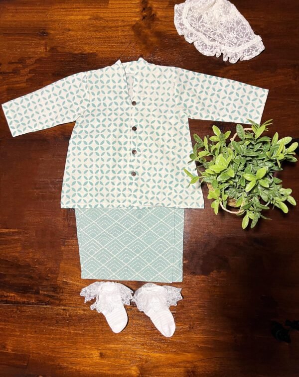 Kids Cotton Kebaya (Pine Green)