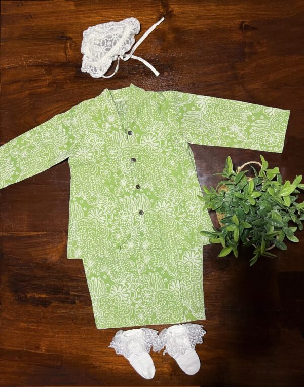 Kids Cotton Kebaya (Green)