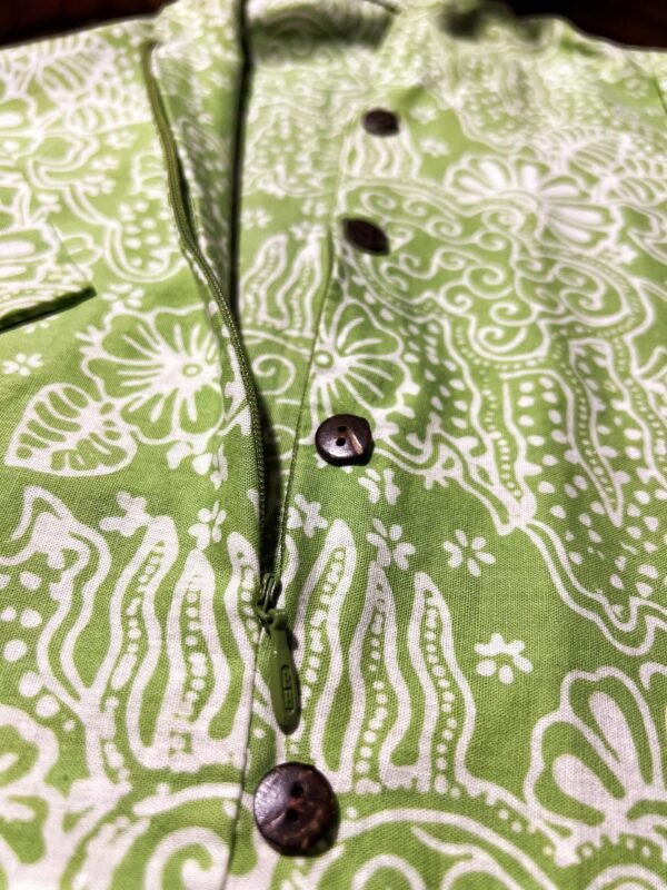 Kids Cotton Kebaya (Green) - Image 10