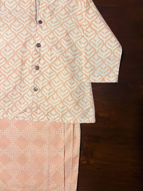 Kids Cotton Kebaya (Peach) - Image 5