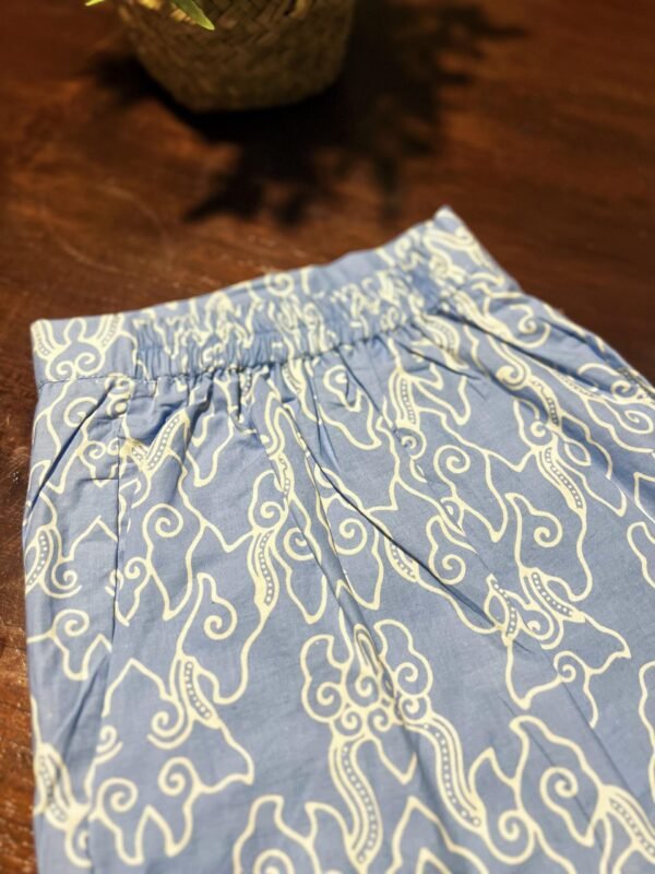 Kids Cotton Kebaya (Blue) - Image 8