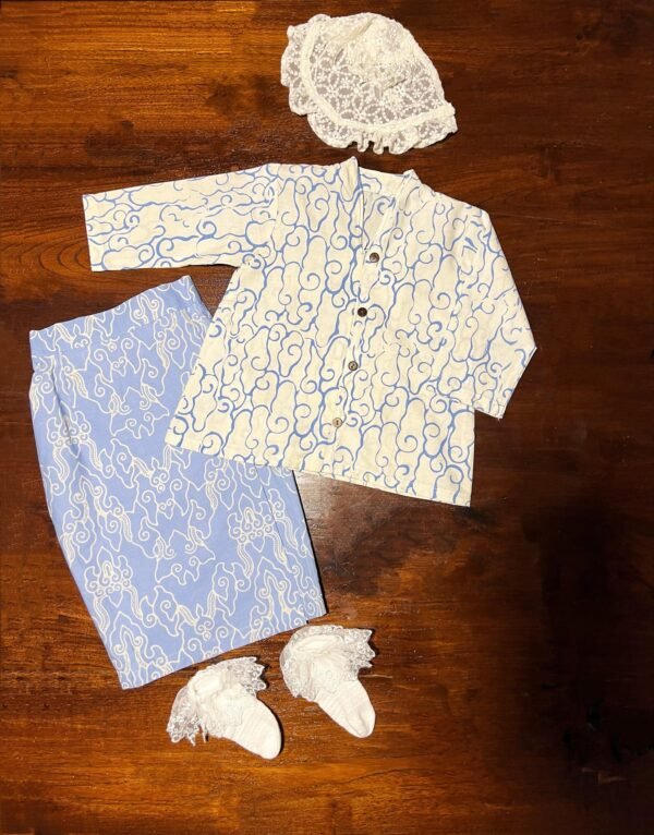Kids Cotton Kebaya (Blue)
