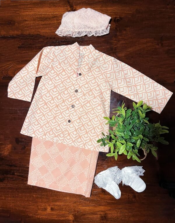 Kids Cotton Kebaya (Peach)