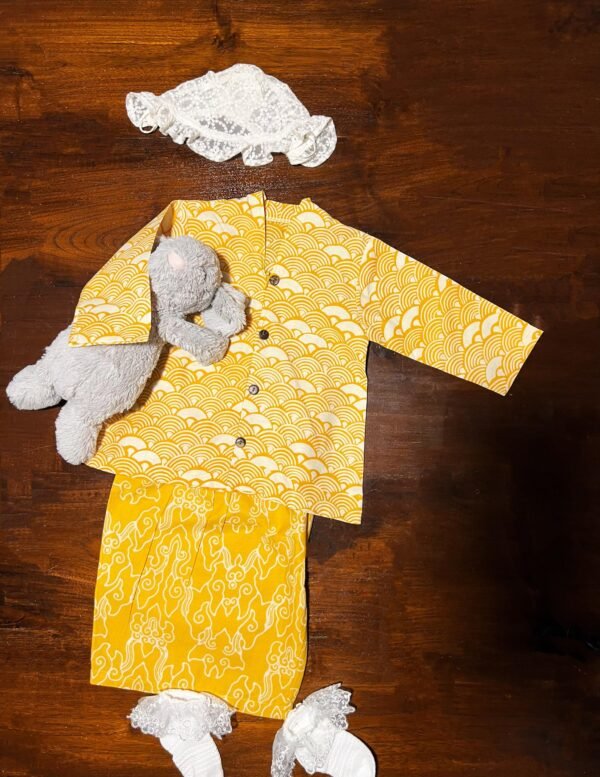 Kids Cotton Kebaya (Yellow)