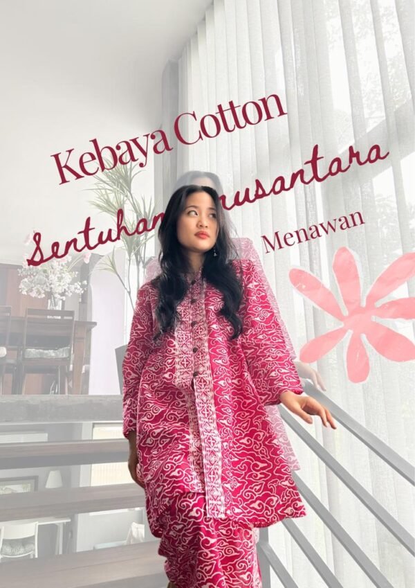 Adult Cotton Kebaya (Magenta Pink)