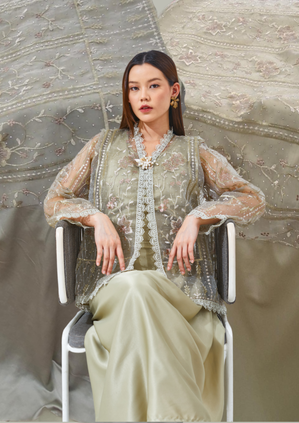 Bunga Green Kebaya (PREORDER) - Image 2